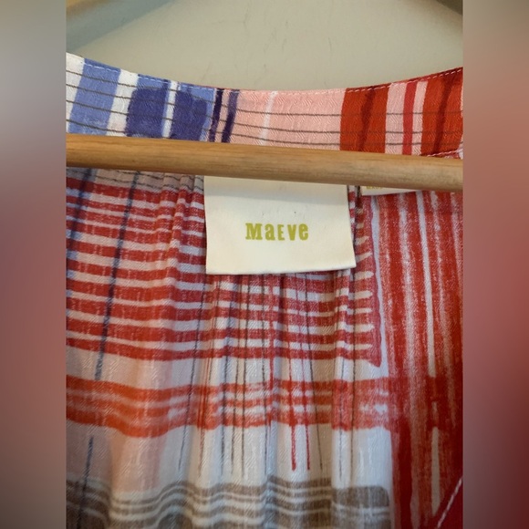 Anthropologie Maeve Lila Tiered Patchwork Ruffle Peplum Top - Picture 6 of 7